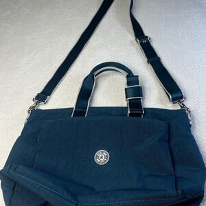Kipling‎ Teal Blue Nylon Shoulder Bag Crossbody Tote Handbag Women's